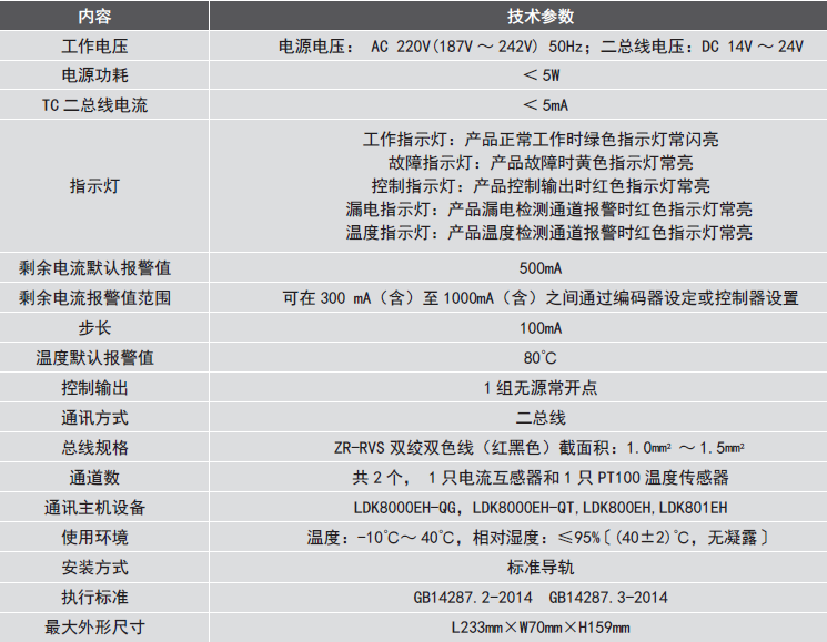 LDT9104EH組合式<a href=http://m.xmphtxh.com/dianqihuozai/ target=_blank class=infotextkey>電氣火災(zāi)監(jiān)控</a>探測(cè)器參數(shù)